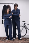 Navy Mock Neck 1/4 Zipper Co-Ord Set
