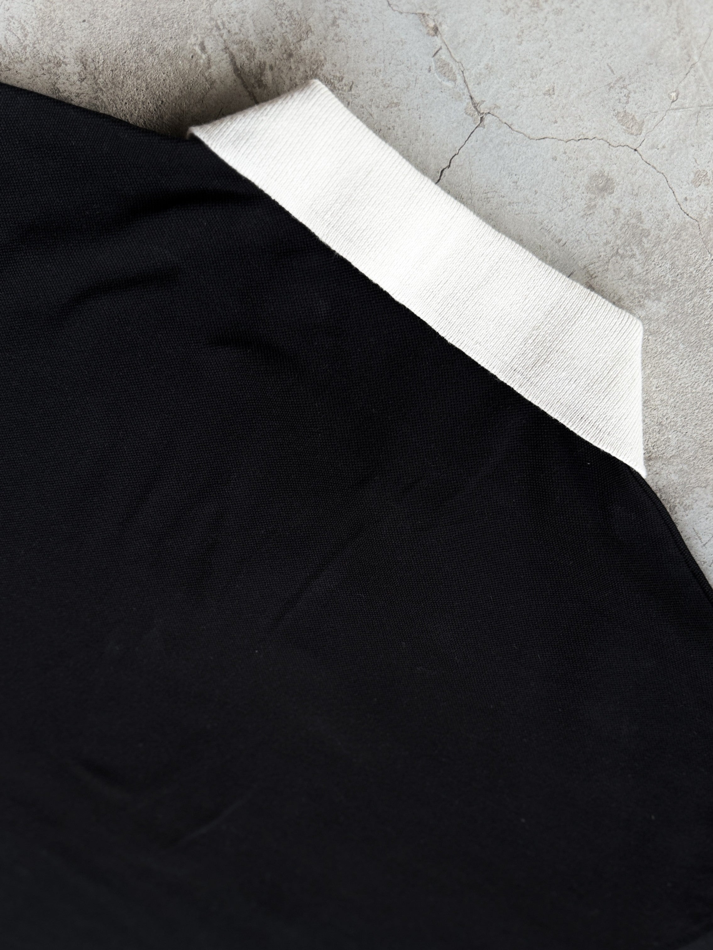 Creative Drop Shoulder Contrast Knit Polo