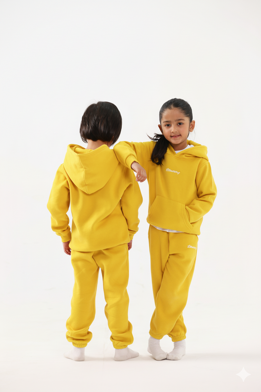 Yellow Tooney Kids Fleece Co-ord Set