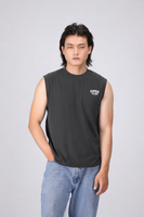 SMOKE GREY RELAXED FIT TANK T-SHIRT