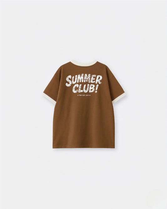 Oversized Ringer Kids T-shirt Mocha