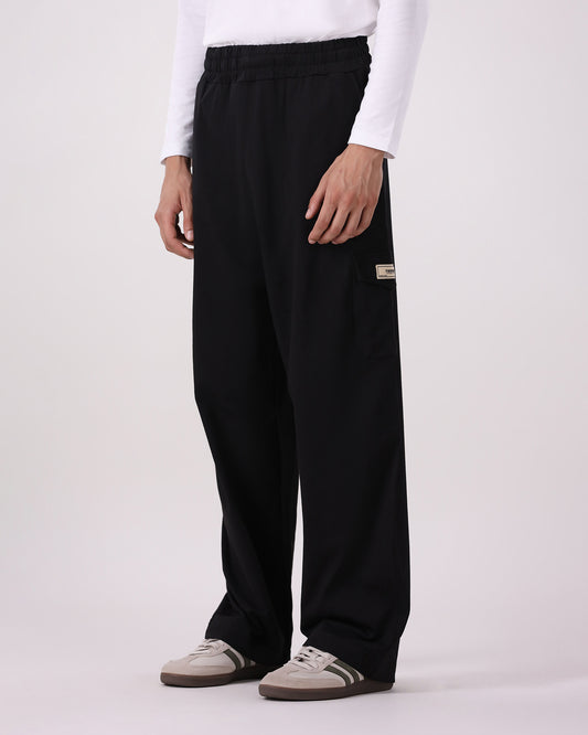 DRIFT CARGO TROUSER – Black (Wide Fit)