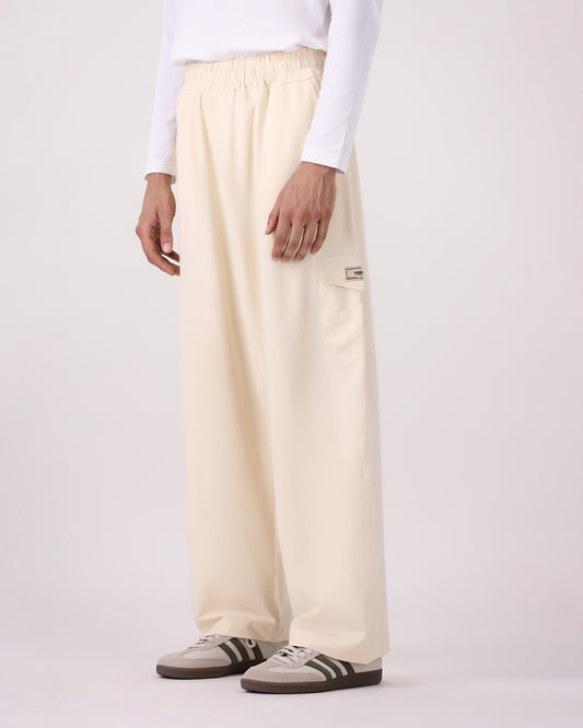 DRIFT CARGO TROUSER – Ivory (Wide Fit)