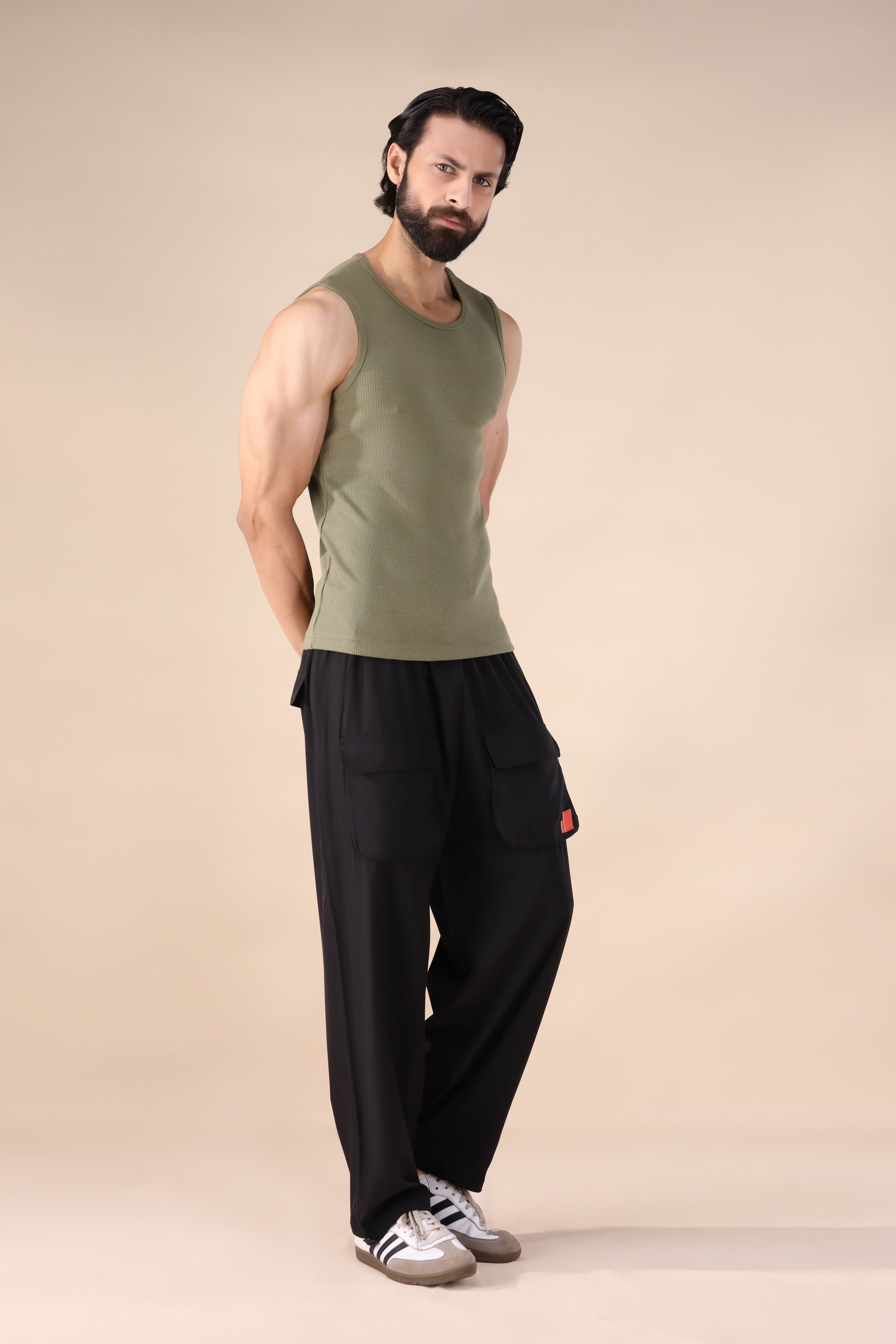 Ribbed Tanktop – Olive