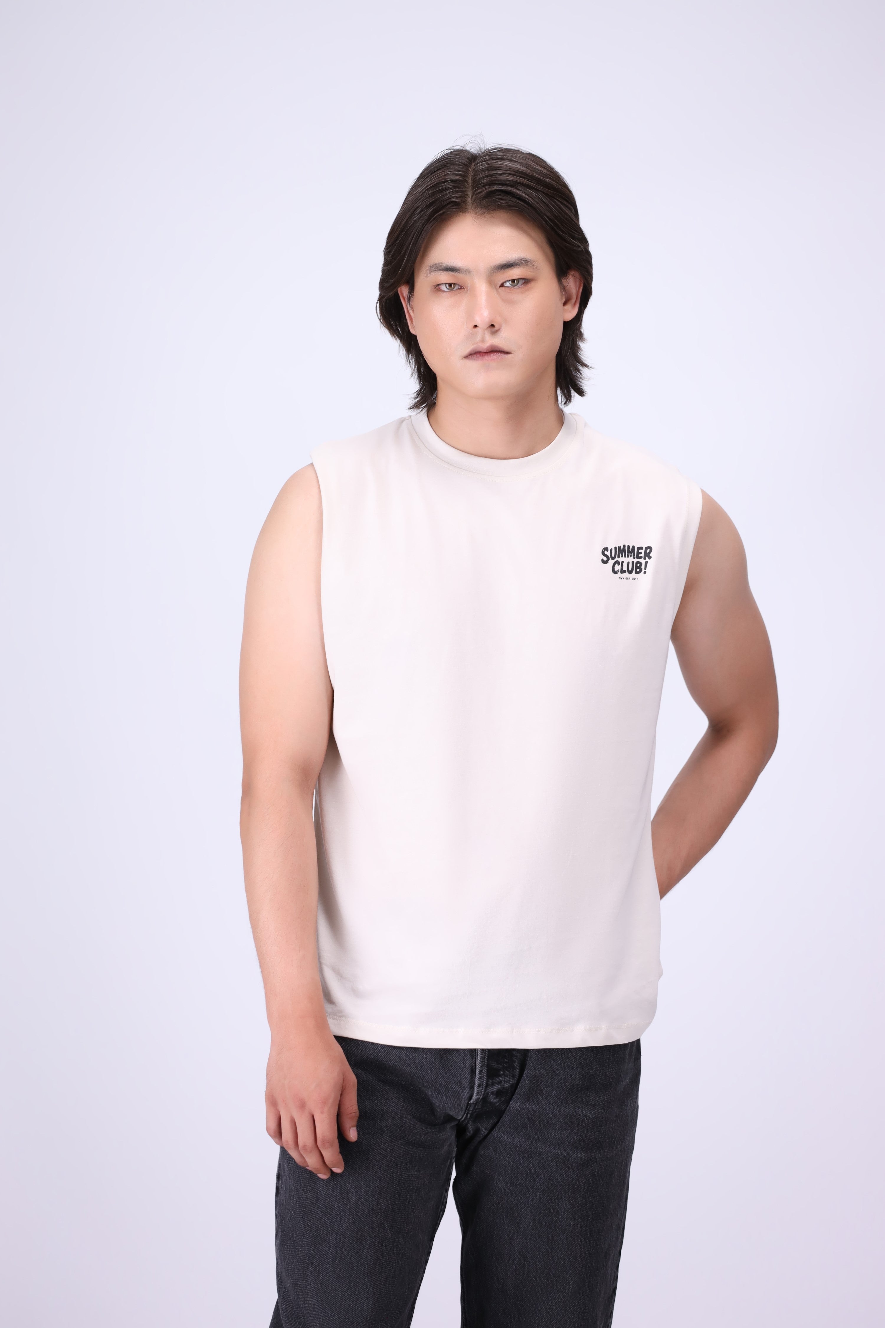 OFF WHITE RELAXED FIT TANK T-SHIRT