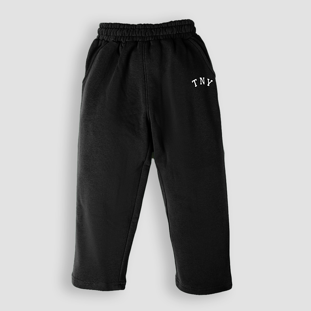 Black Relax Fit Fleece Trouser