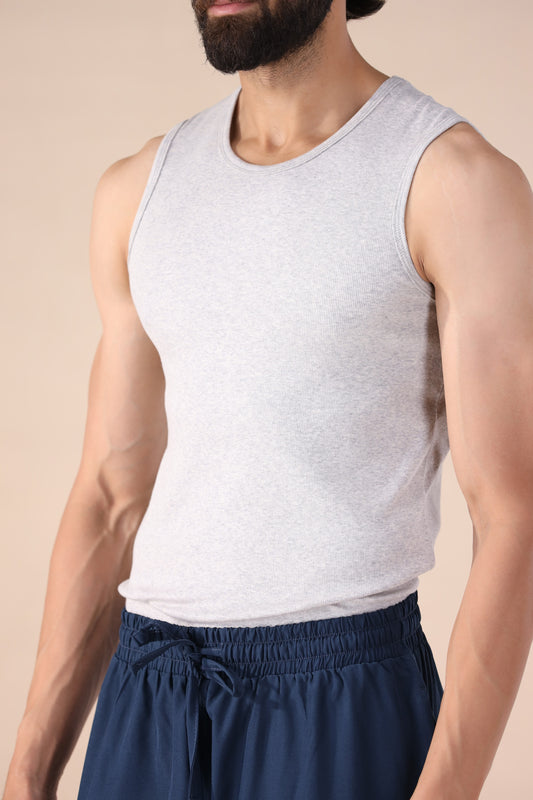 Ribbed Tanktop – Grey