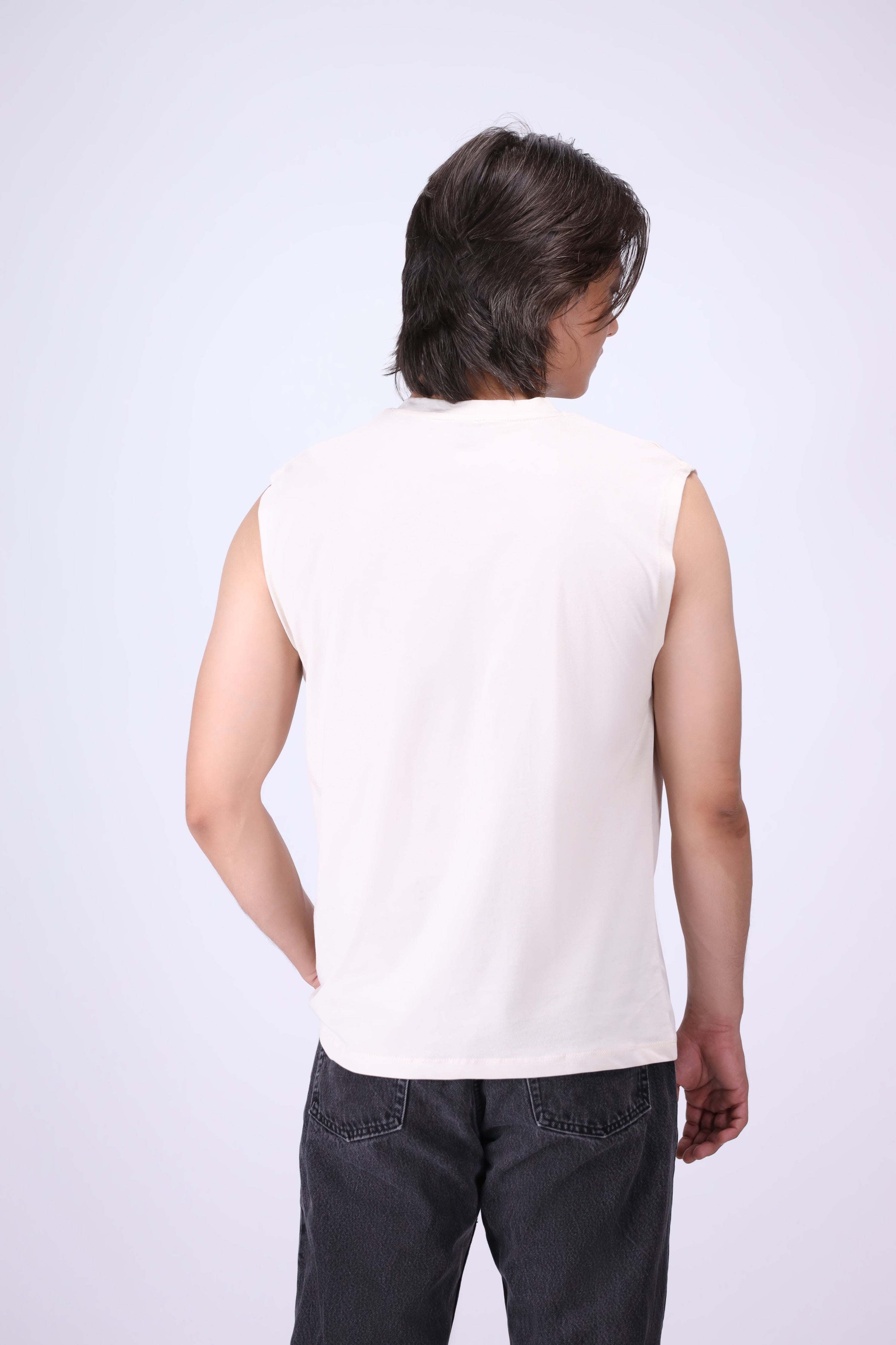 OFF WHITE RELAXED FIT TANK T-SHIRT