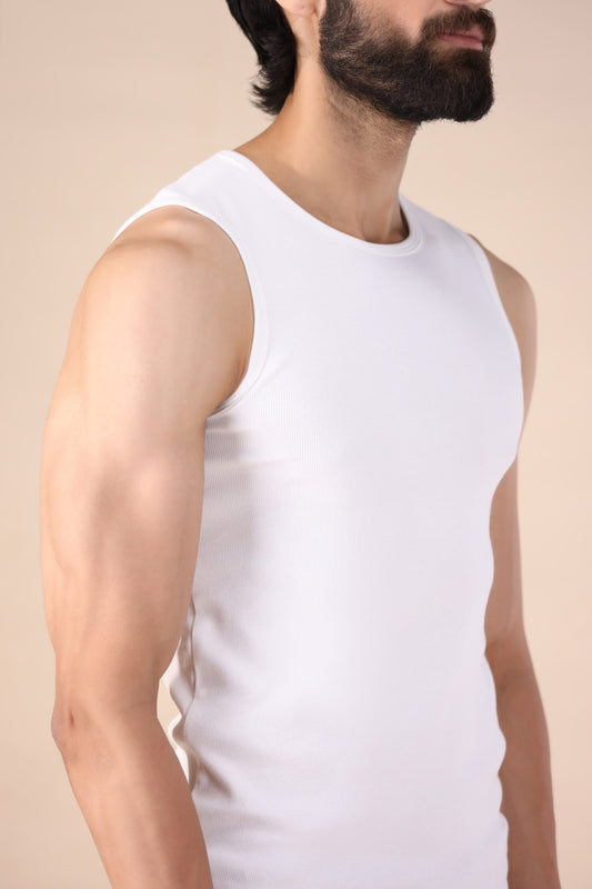 Ribbed Tanktop – White