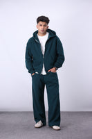 Core Fleece Zipper Co-Ord - Forest Green