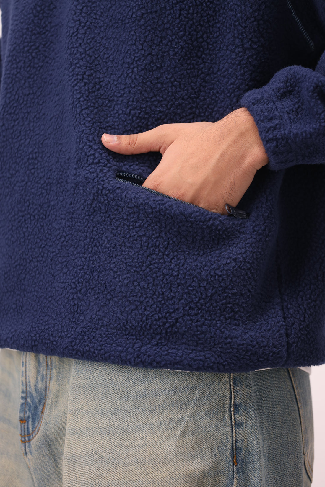Sherpa Mock Neck ¼-Zip – Deep Navy