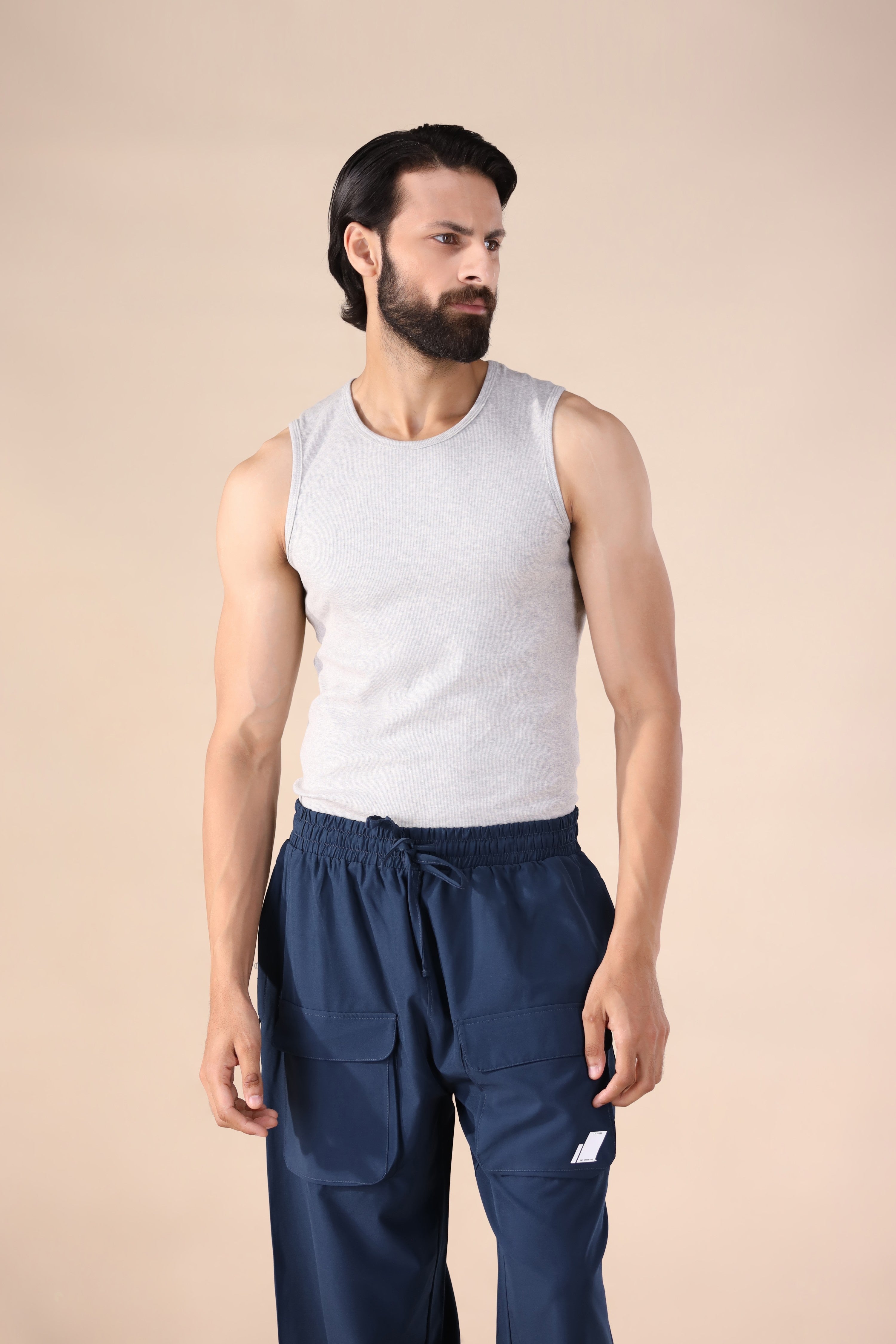 Ribbed Tanktop – Grey