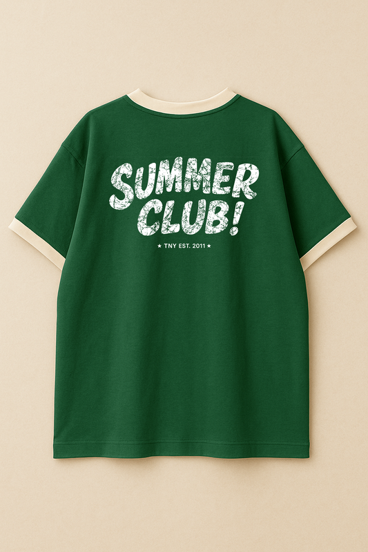 Oversized Ringer T-shirt Green