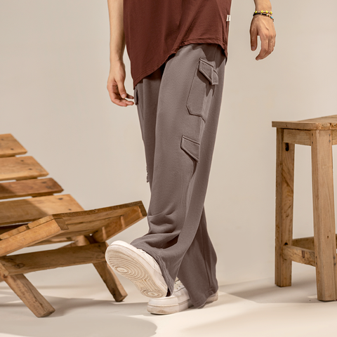 Java Brown Wide Leg Cargo Trouser