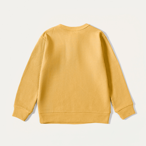 Mustard Waffle Knit Henley