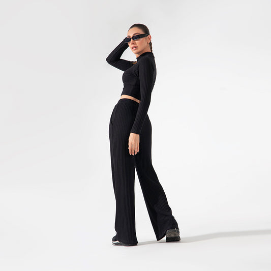 Ribbed Mock Neck Co-ord Set