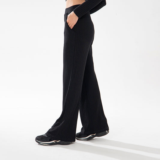 Ribbed Flare Trouser